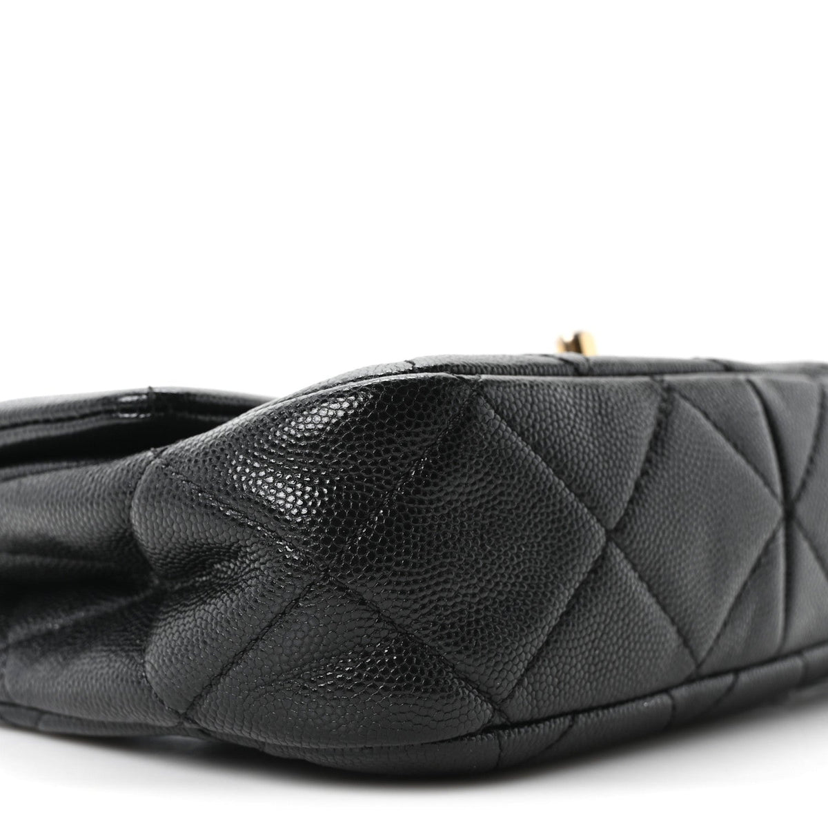 Caviar Quilted Funky Match Mini Flap Black