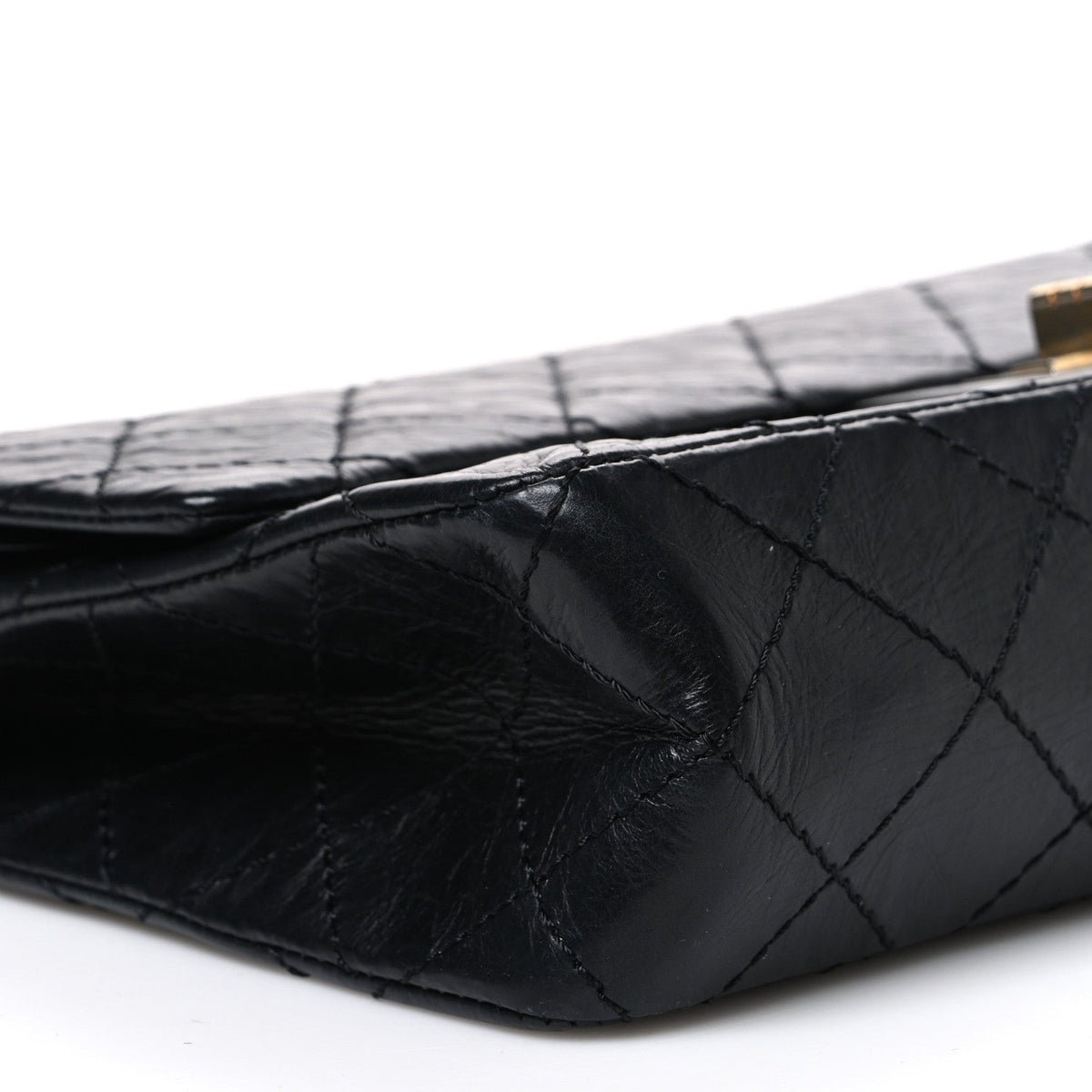Aged Calfskin Quilted 50th Anniversary 2.55 Reissue 226 Flap Black