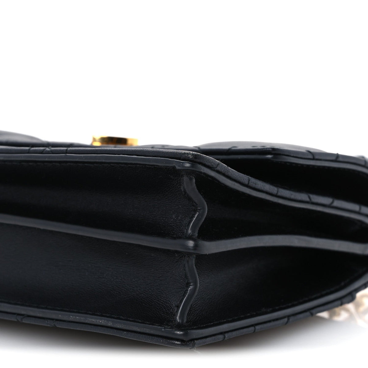 Lambskin Enamel Macrocannage Dioramour Mini Miss Caro Bag Black Red