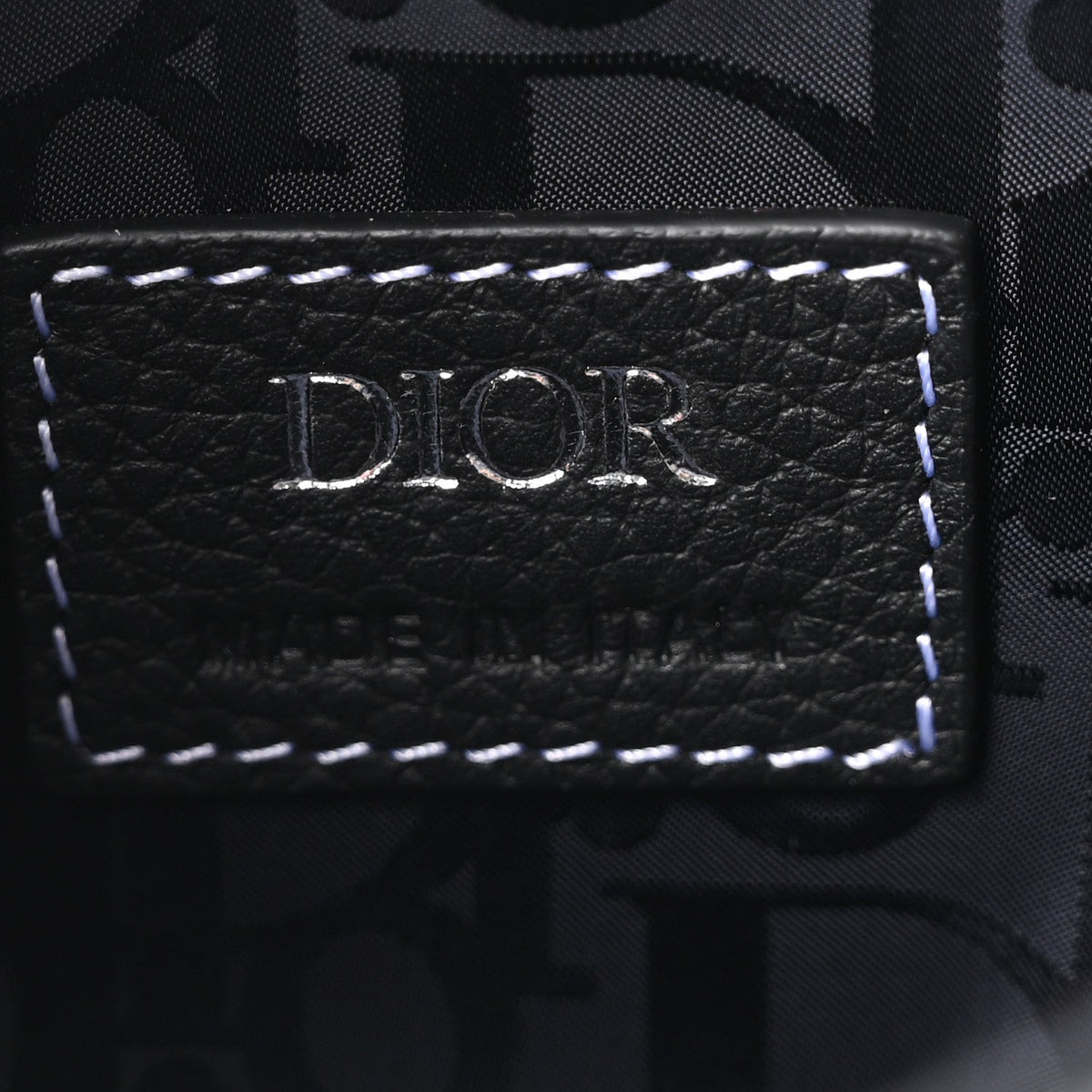 X KAWS Grained Calfskin Saddle Pouch Black