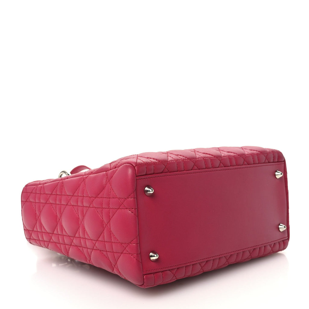 Lambskin Cannage Medium Lady Dior Pink