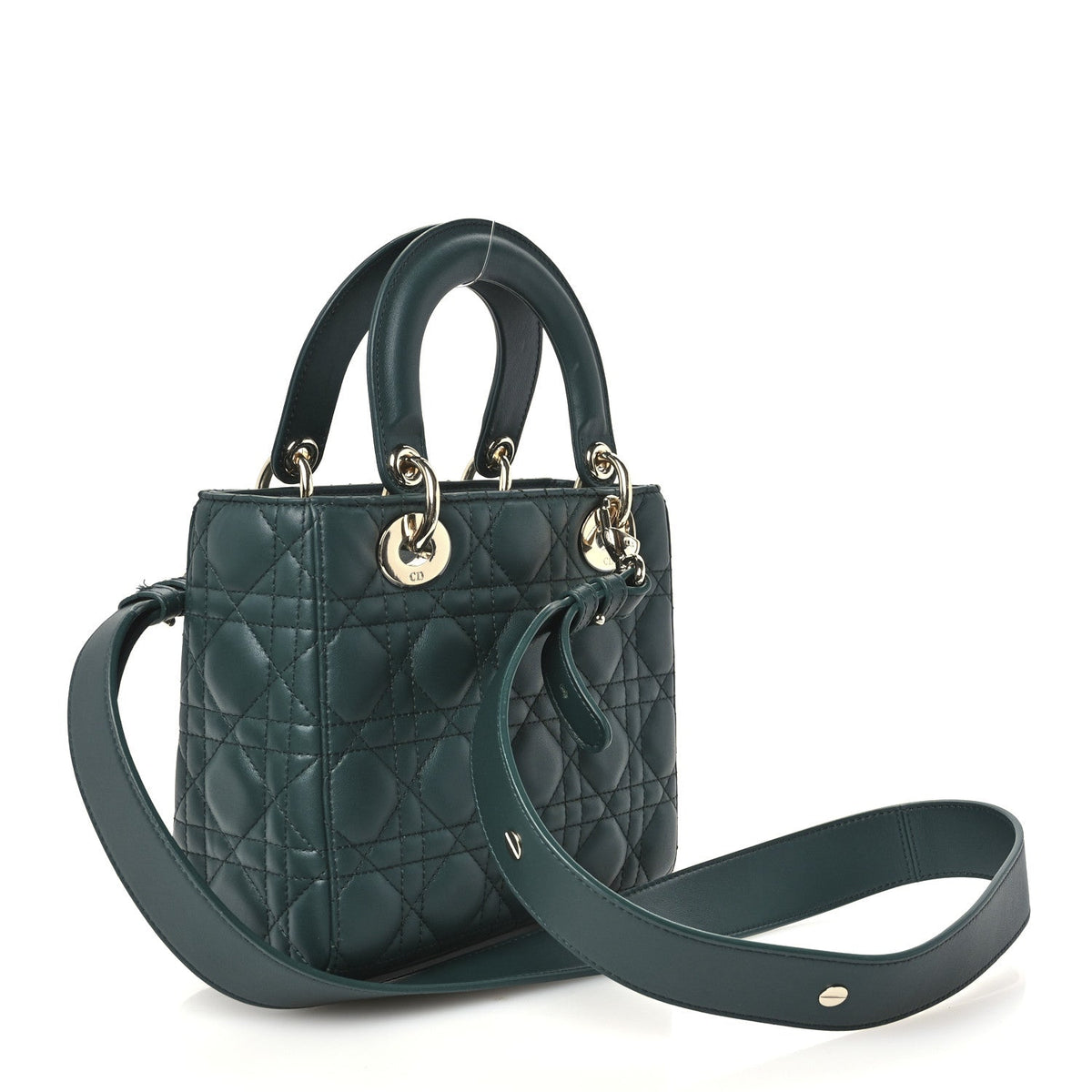 Lambskin Cannage Small My ABCDior Lady Dior Dark Green