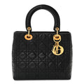 Lambskin Cannage Medium Lady Dior Black
