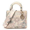 Calfskin Reve d'Infini Print Medium Lady Dior White Multicolor