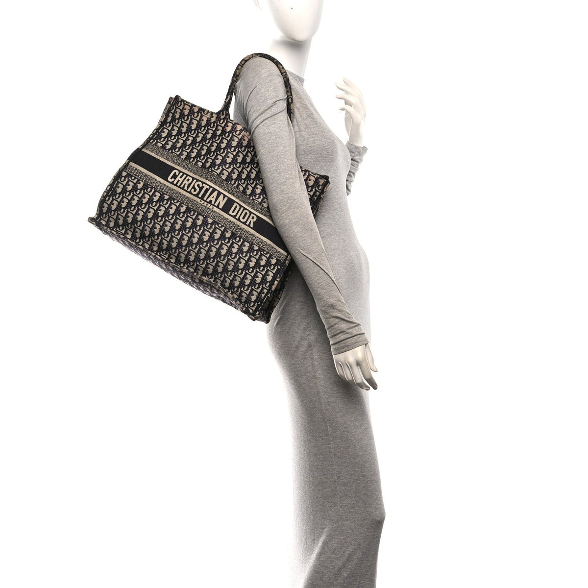 Oblique Large Book Tote Blue Multicolor