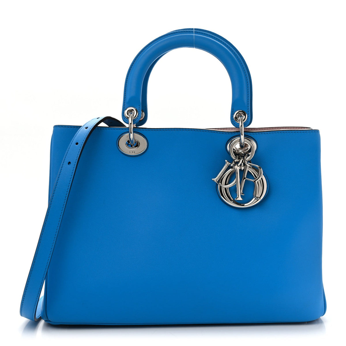 Smooth Calfskin Medium Diorissimo Tote Bleu Nosy Rose Tendre